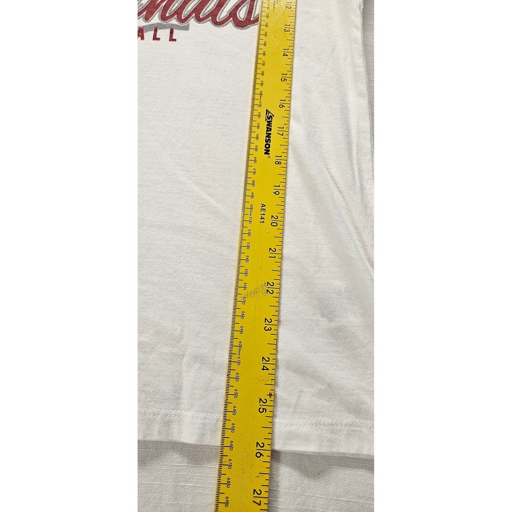 NFL Team Apparel Arizona Cardinals Womens V-Neck T-Shirt White XL 2285 - Picture 6 of 8